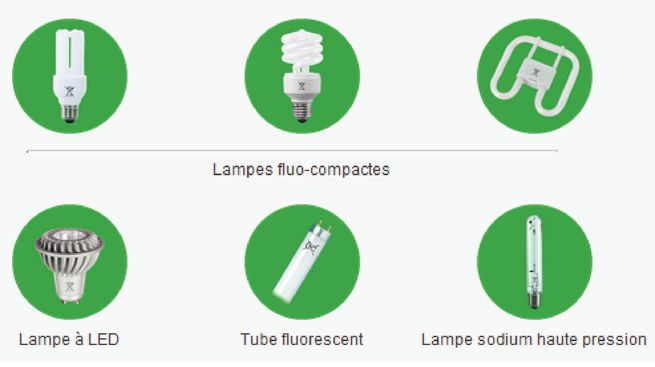 Les lampes usagées