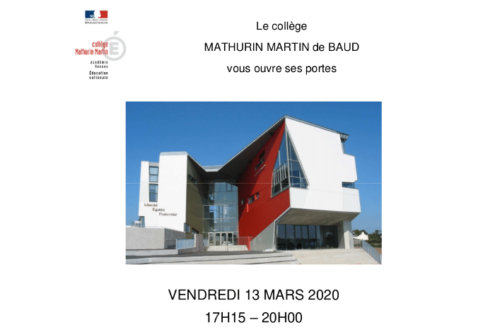 Portes ouvertes du collège Mathurin Martin