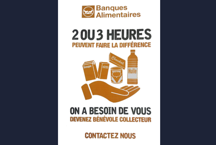 Recherche de bénévoles collecte de la banque alimentaire