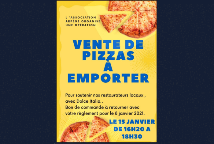 Pizza à emporter à l’école du Gourandel