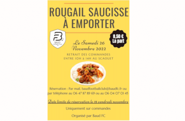 Repas à emporter Baud Football Club