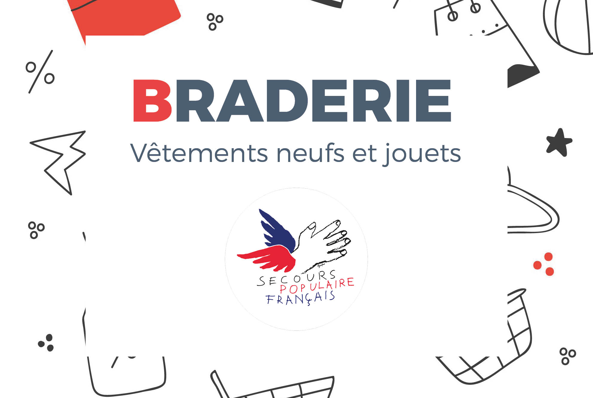 Braderie par L’antenne de Baud du secours populaire