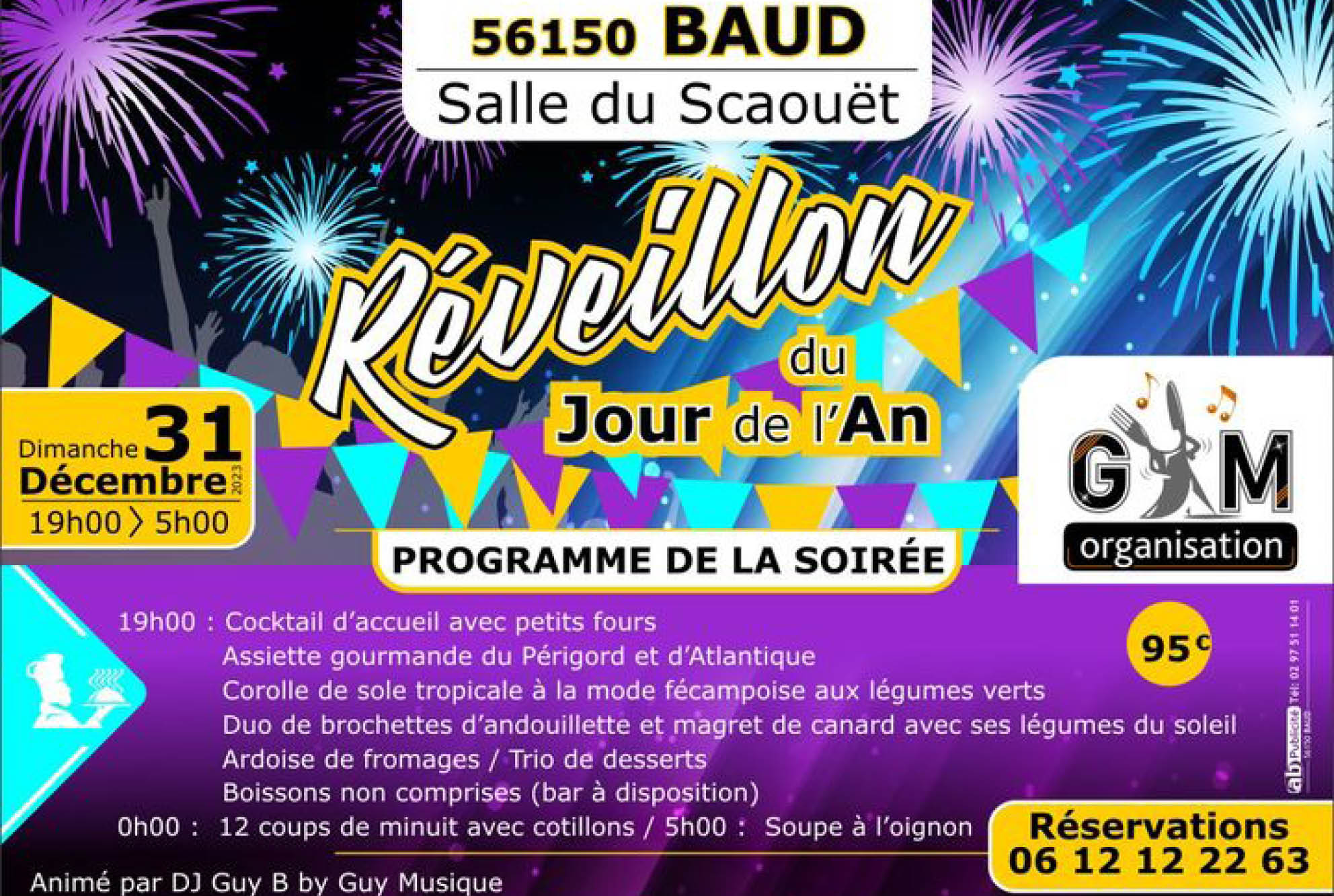 Repas et soirée dansante pour le réveillon