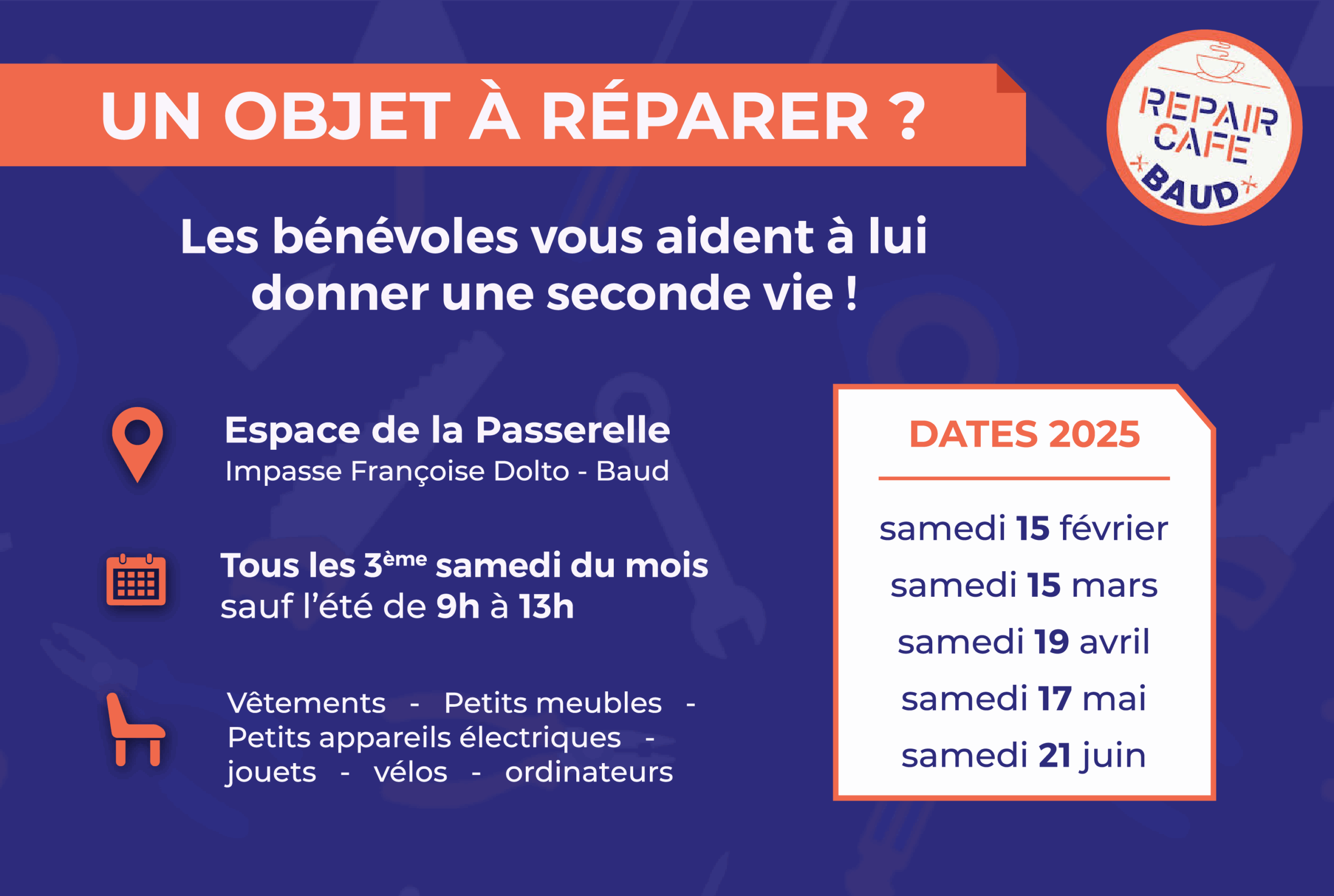 RÉPAREZ VOS OBJETS AVEC REPAIR CAFÉ