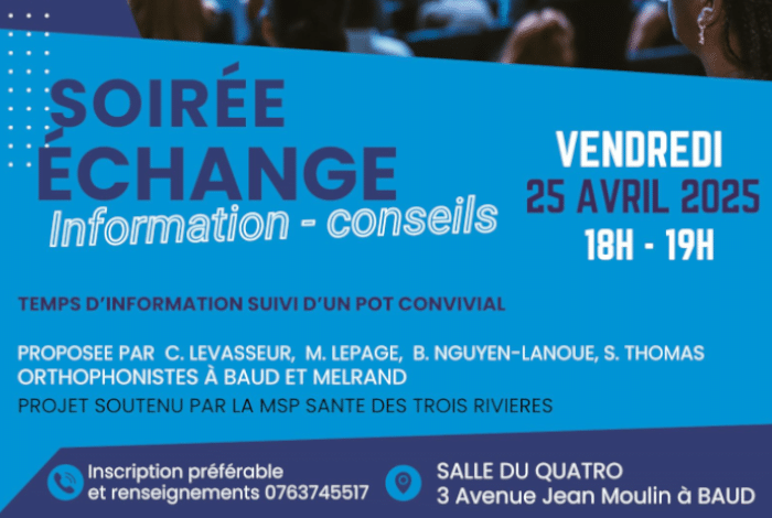Soirée d’échange et conseil – orthophonie