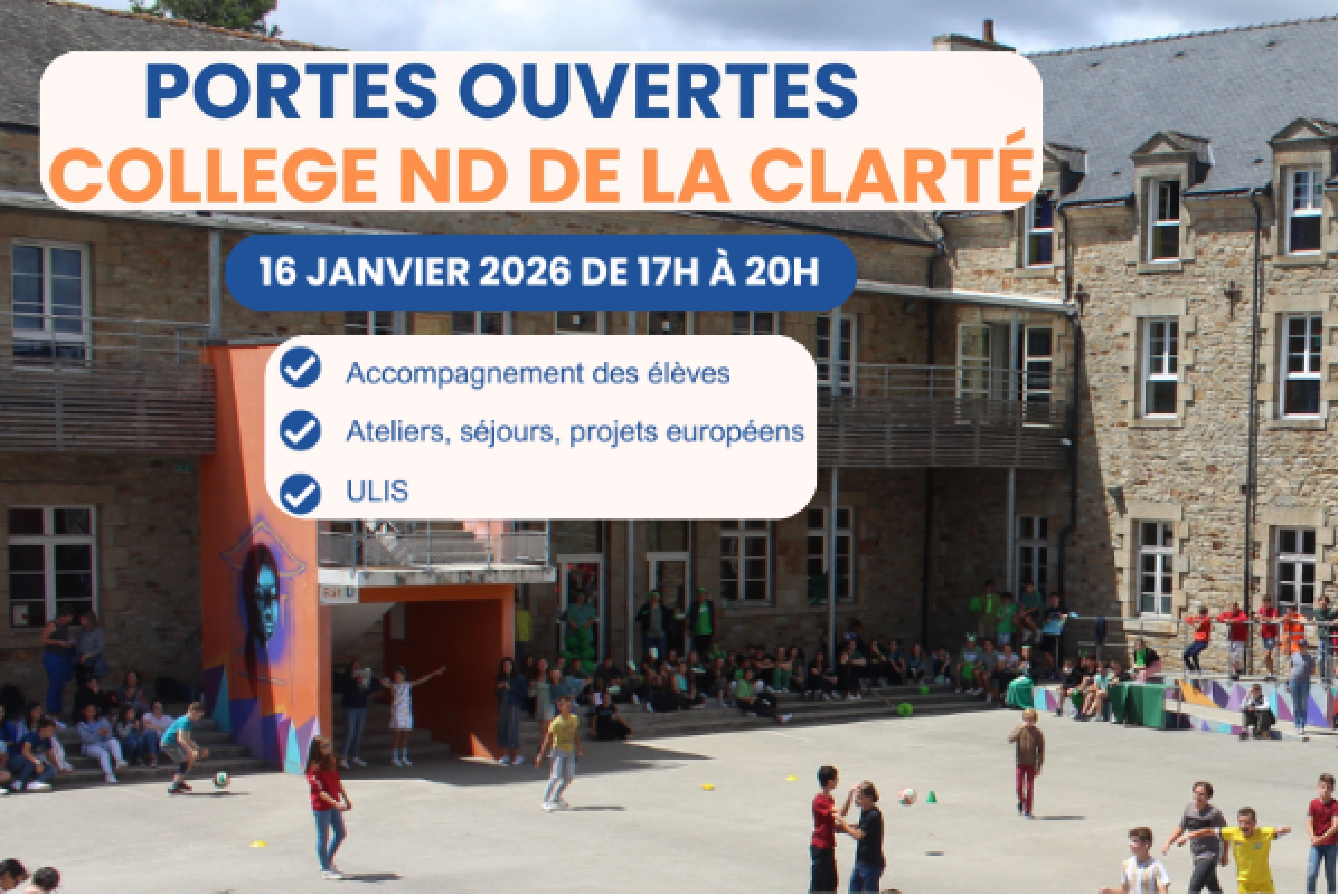 Portes ouvertes collège Notre Dame de la Clarté