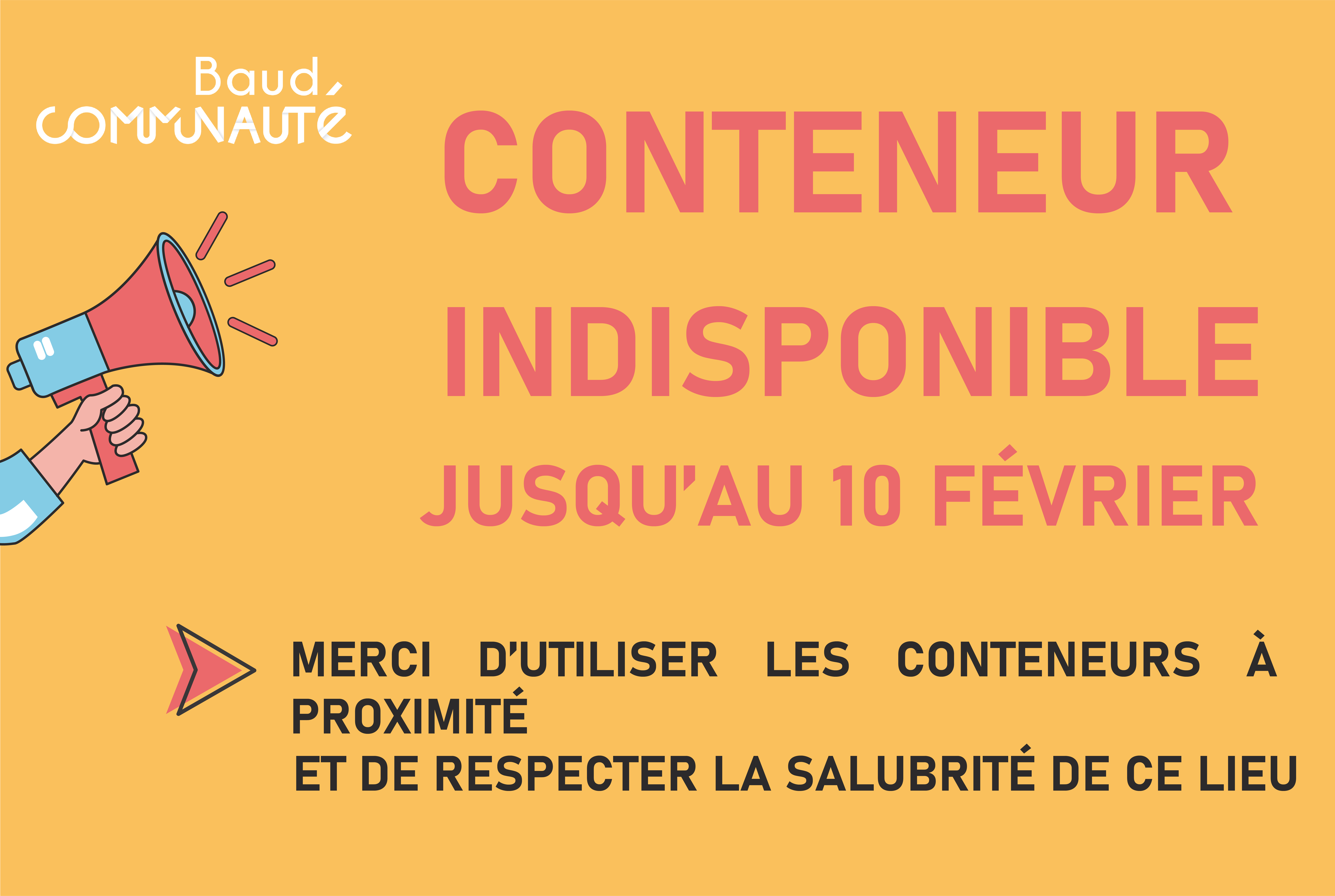 Conteneur indisponible – Avenue Jean Moulin