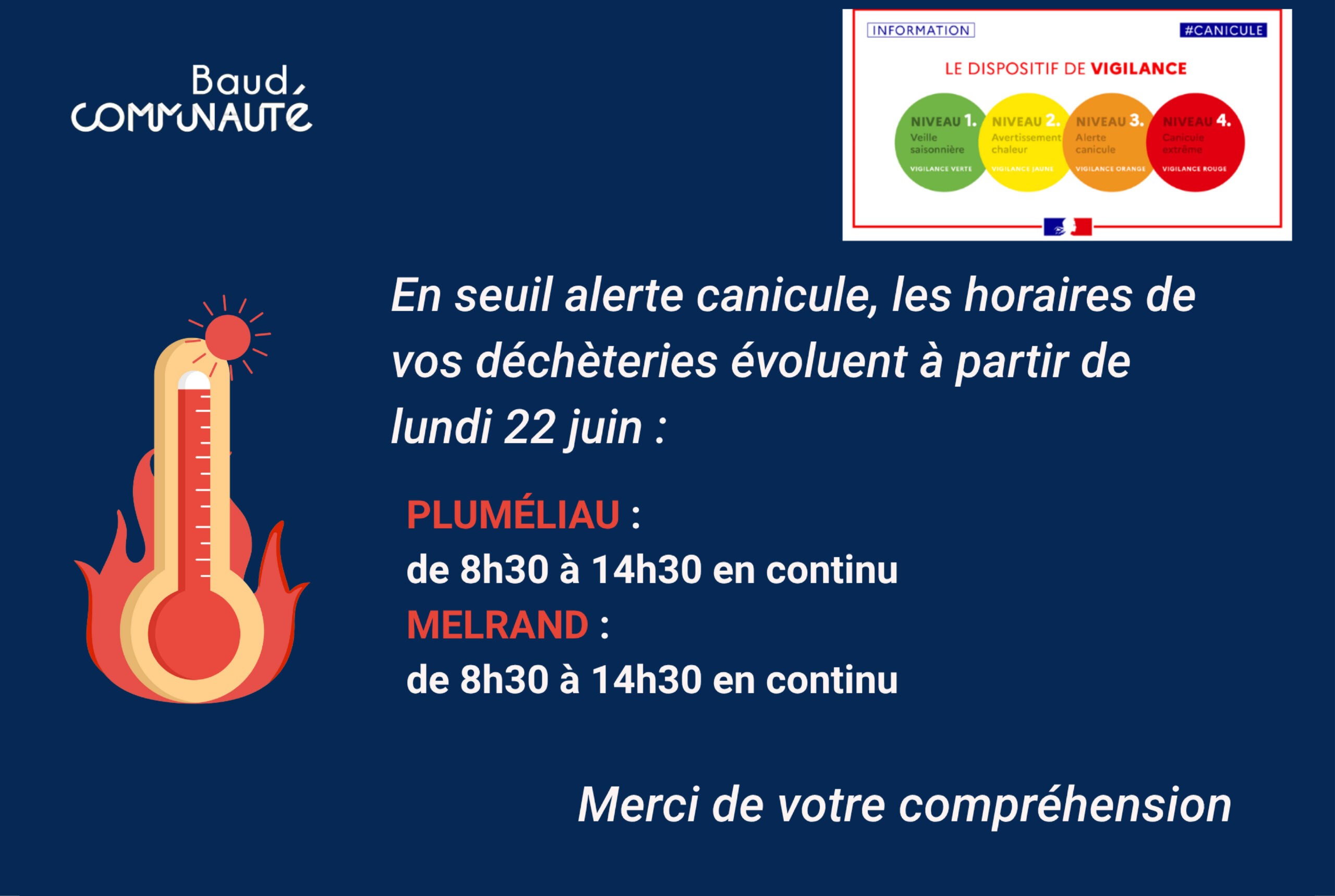 Horaires déchèteries