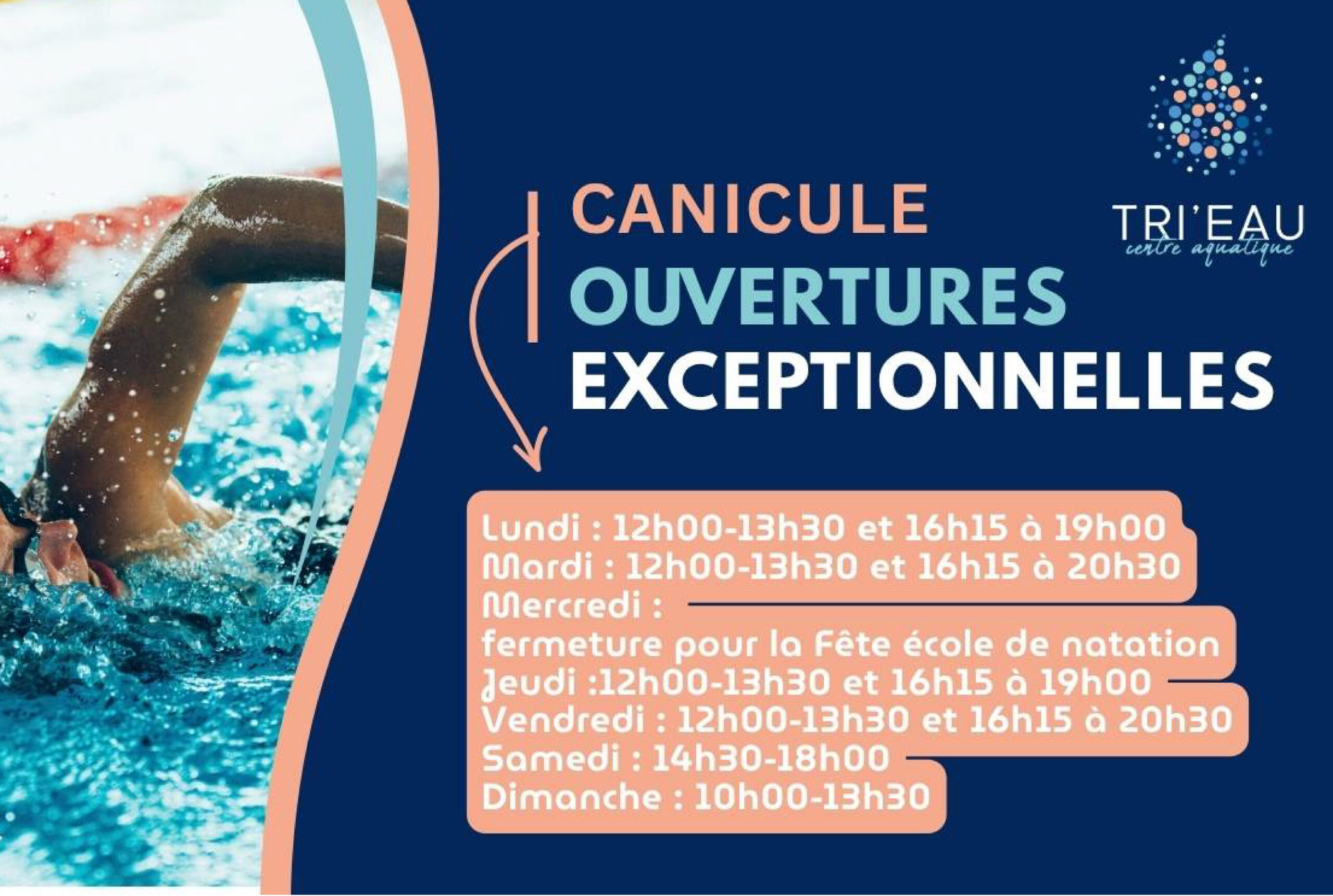 Piscine – Ouvertures exceptionnelles