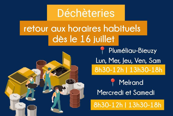 Retour à la normale – déchèteries